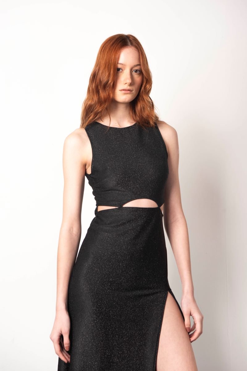 L370 Vestido lurex largo Valkiri