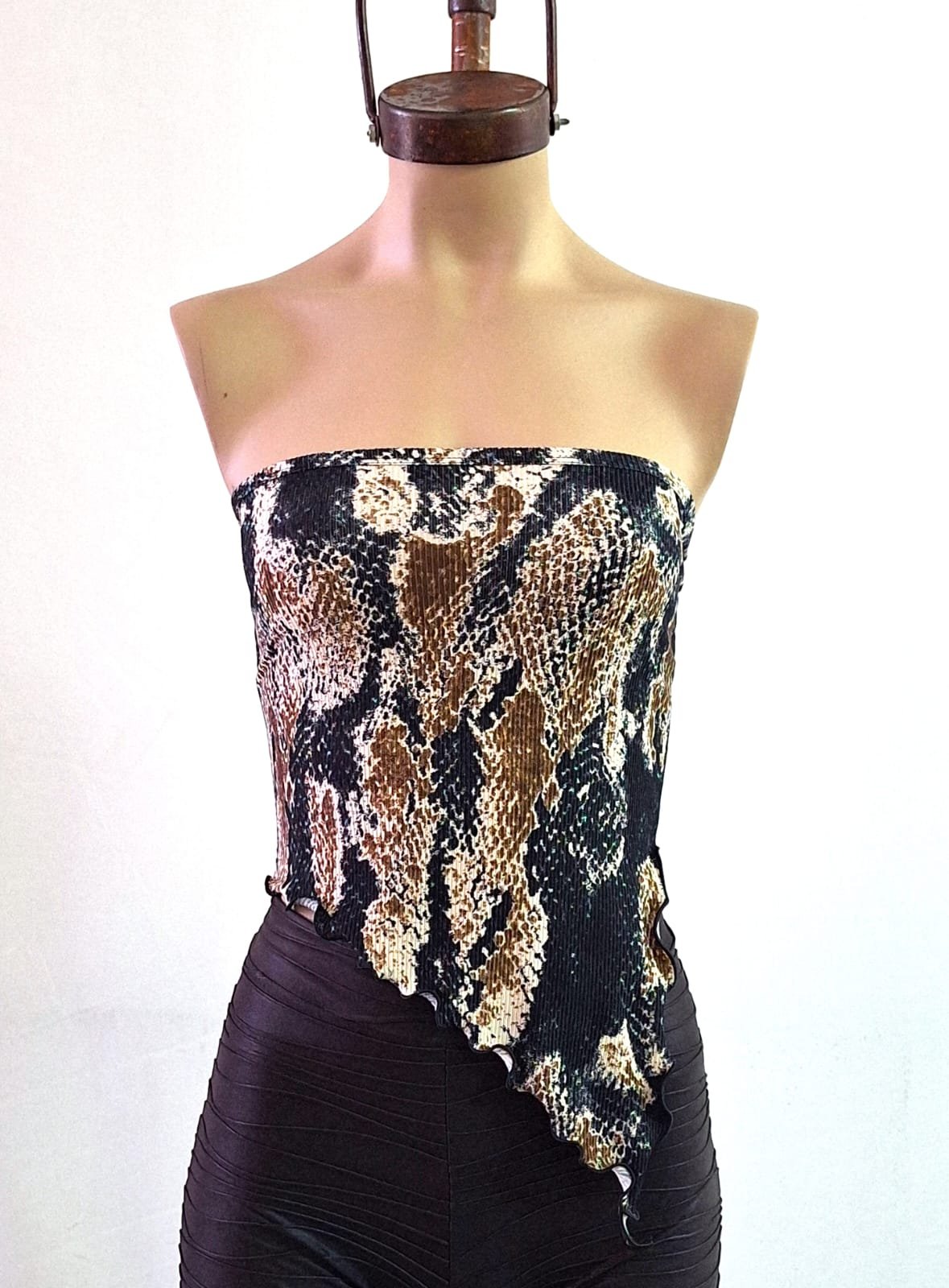 Strapless estampado reptil picó y rulette morley OFERTA